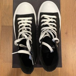 Prada High-Tops in Black and White, Men’s Size 11.5 (US Size 12.5) - Barely Worn
